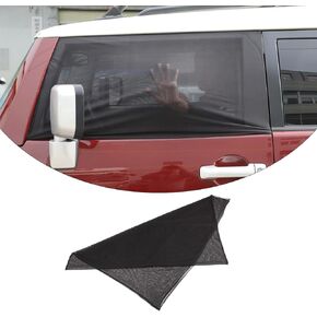 HIRUFAIT 2PCS Window Sunshade Insect Net for Toyota FJ Cruiser 2007-2021, Breathable Mesh Side Window Shade Cover for Baby, Window Screens for Camping Protection Privacy
