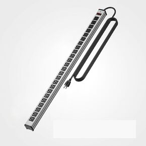 24 Outlets Extra Long Power Strip,Heavy Duty Metal Socket Power Strip,Metal Power Strip with 15-Foot Extension Power Cord,ETL Certified