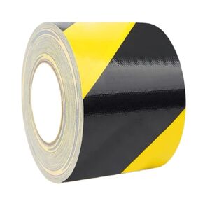3 Inch x 110FT Black and Yellow Safety Tape, Hazard Tape, Warning Tape, Caution Tape Roll, Floor Tape for Gymnasium, Walls, Floors, Pipes and Equipment in Construction Sites & Hazardous Areas