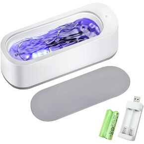 منظف ​​المجوهرات بالموجات فوق الصوتية، منظف النظارات بالموجات فوق الصوتية 45 كيلو هرتز، تنظيف 360 درجة آلة بالموجات فوق الصوتية المحمولة لجميع المجوهرات، الخاتم، الأقراط، القلادة، الفضة، التجنيب، النظارات، الساعات، شفرات الحلاقة in Kuwait