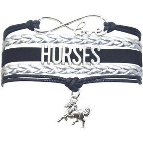 Horse Bracelet Jewelry - Horse Equestrian Wrap Bracelet For Women, Grils, Men, Boys, Riders, Horse Lovers, Horsemen Themed Gifts