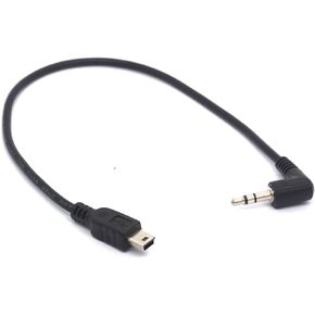 Angled 3.5 mm to Micro USB Cable Adapter - Convert Micro USB B 5 Pin Male to 3 Pole 3.5mm Male Jack Aux Audio for Intercom Tower Urban Samsung Galaxy (3.5 to Micro)