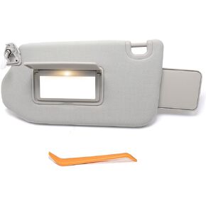 واقي الشمس من جانب الركاب الأيمن من SENSHINE مع ضوء لسيارة Pathfinder 2013 2014 2015 2016 2017 2018 و2014-2017 Infiniti QX60 و2013 Infiniti JX35، بيج in Kuwait