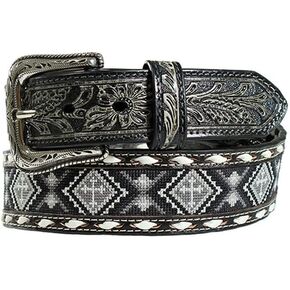 Nocona Men's Beaded Cross Belt
