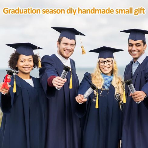 Leinuosen 100 Set 2024 Graduation Gumball Tubes Graduation Party Favors Include 100 Graduation Candy Container 100 Pcs Mini Graduation Caps with Gold Tassels Set for Grad Party Guest Supplies (Purple) in Saudi Arabia