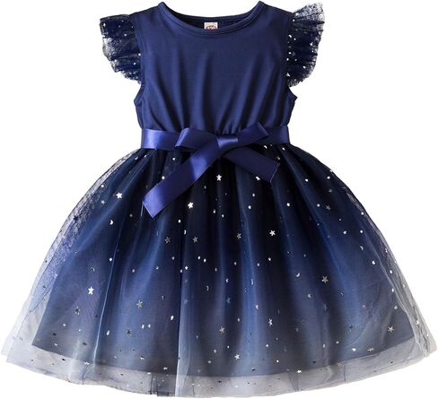 Girls Flower Sleeveless Strap Princess Layered Dress in Saudi Arabia
