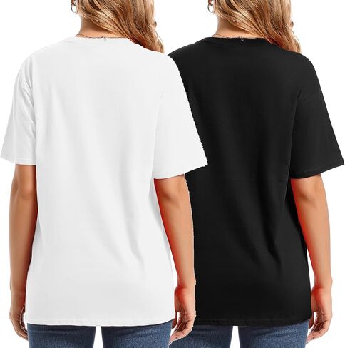 Cotton T shirt for women Crewneck Tee Short Sleeve BasicTop Plus size with 5XL Multipacks in Saudi Arabia