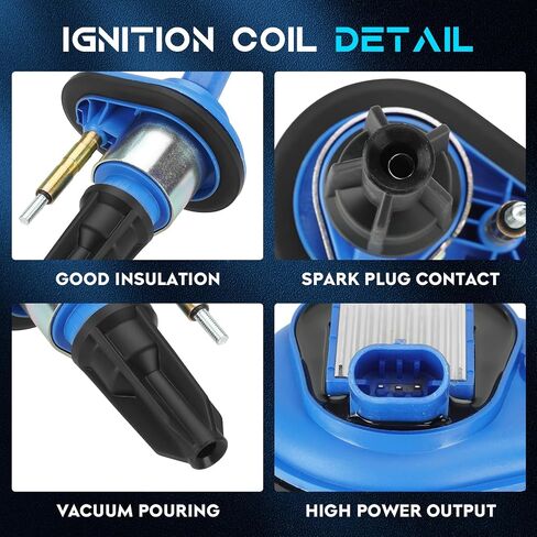 Set of 5 Ignition Coils Pack 5 Iridum Spark Plugs Compatible with 04-06 GMC Canyon, 02-05 Envoy, 04-06 Chevy Colorado, 06 Isuzu i-280 i-350, 05-09 Saab 9-7, 04-05 Buick Rainier Replace UF303 C1395 in Saudi Arabia