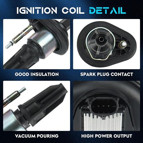 Set of 5 Ignition Coils Pack 5 Iridum Spark Plugs Compatible with 04-06 GMC Canyon, 02-05 Envoy, 04-06 Chevy Colorado, 06 Isuzu i-280 i-350, 05-09 Saab 9-7, 04-05 Buick Rainier Replace UF303 C1395 in Saudi Arabia
