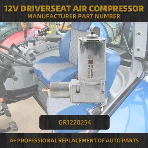 Dasbecan GR1220254 Seat Air Compressor 12 Volt Compatible with Grammer Chicago Maximo Actimo Primo Compacto MSG97 MSG95 LS95 ISRI 6500KM in Saudi Arabia