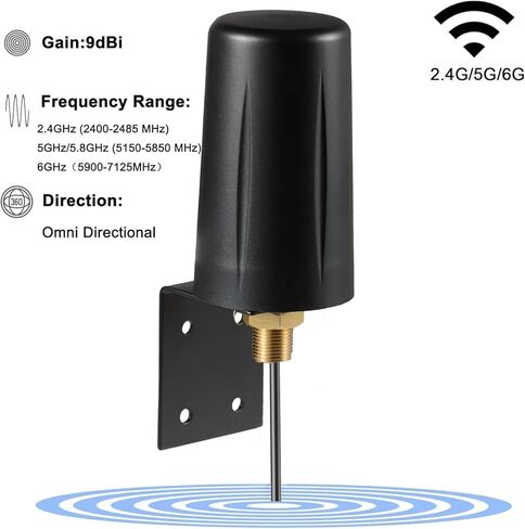 Eifagur 9dBi WiFi 6 6E ثلاثي الموجات 2.4 جيجا هرتز + 5 جيجا هرتز + 6 جيجا هرتز هوائي واي فاي خارجي للواي فاي 6 6E راوتر هوت سبوت الكمبيوتر المكتبي الكمبيوتر PCI-E شبكة واي فاي واي فاي 6E بطاقة ريولينك كاميرا الأمن إشارة الداعم in Kuwait