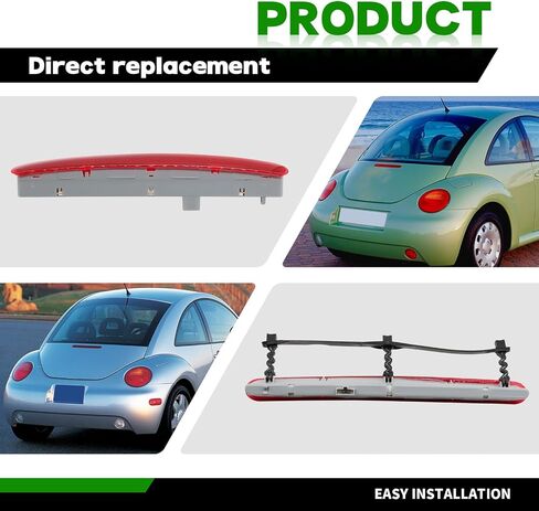 Third Brake Stop Lamp Light High Mount Stop Light Compatible with Beetle 1998-2010 Red 1C0945097E in Saudi Arabia