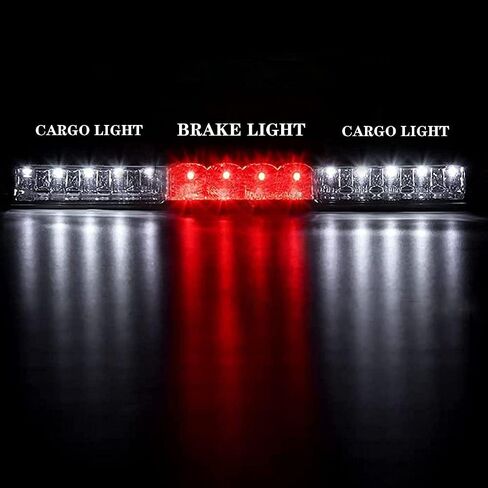 For 1999-2006 Chevrolet Silverado/GMC Sierra 1500 2500 3500 LED 3rd Third Brake Light Rear Tail Stop Lamp High Mount Brake Light (Black Housing + Smoke Lens) in Saudi Arabia
