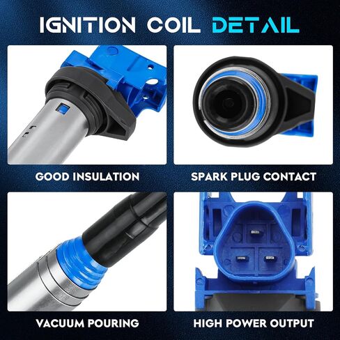 Set of 6 Ignition Coil Pack Compatible with BMW 128I 135I 320I 323I 325CI 325I 325XI 328I 330I 528I 530XI 535I 740I X3 X5 X6 Z3 Z4, 2007-2010 Mini Cooper Replace UF592 C1638 in Saudi Arabia
