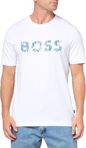 BOSS Men's Printed Cotton Short Sleeve T-Shirt in Saudi Arabia