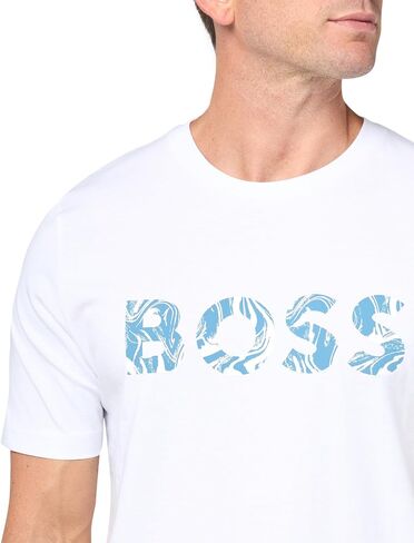 BOSS Men's Printed Cotton Short Sleeve T-Shirt in Saudi Arabia