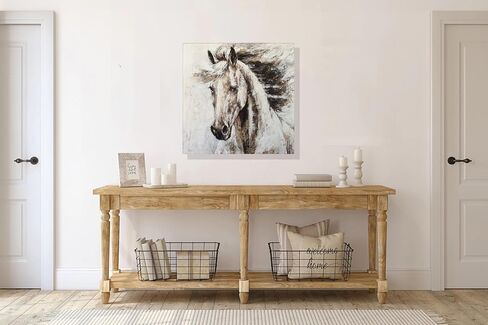 RICHSPACE ARTS Large Horse Prints Wall Art Rustic Farmhouse Pictures for Living Room Country Style Wall Decor Brown 24x24 in Kuwait