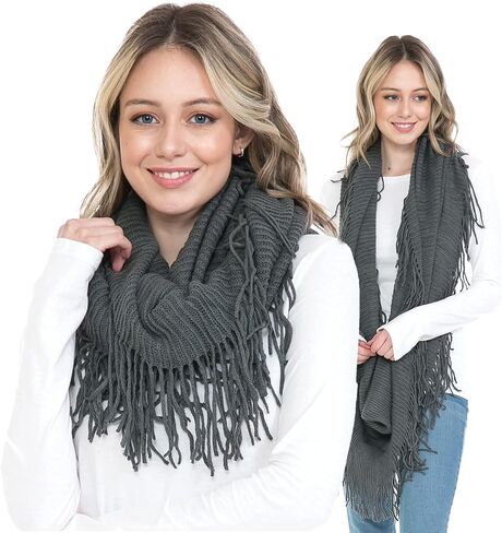 BASICO Fall Winter Scarfs for Women Plaid Infinity Scarf for Cold Weather Circle Loop Scarves in Kuwait