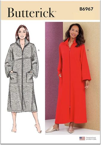 Butterick Misses' and Women's Loose-Fitting Robe Sewing Pattern Kit, Design Code B6967, Sizes XS-S-M-L-XL in Saudi Arabia