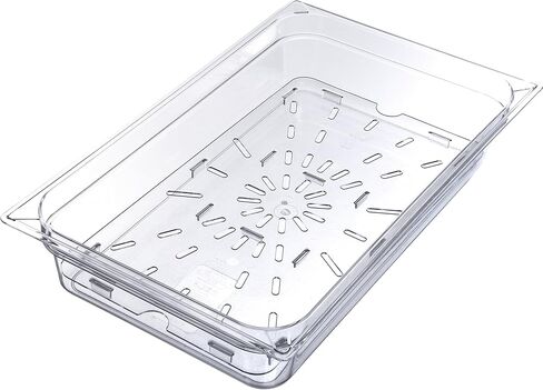 منتجات Carlisle FoodService 1021507 رف تصريف من البولي كربونات من TopNotch، طول 17-3/4 بوصة × عرض 9.88 بوصة × ارتفاع 0.60 بوصة، شفاف، لوعاء الطعام بالحجم الكامل، كبير (علبة مكونة من 6) in Saudi Arabia