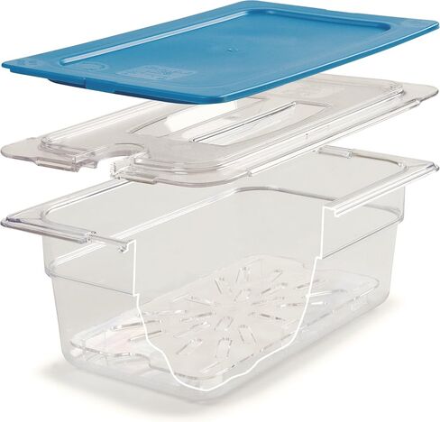 منتجات Carlisle FoodService 1021507 رف تصريف من البولي كربونات من TopNotch، طول 17-3/4 بوصة × عرض 9.88 بوصة × ارتفاع 0.60 بوصة، شفاف، لوعاء الطعام بالحجم الكامل، كبير (علبة مكونة من 6) in Saudi Arabia