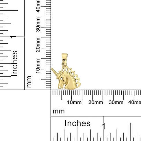PORI JEWELERS 14K Yellow Gold Delicate Unicorn Cute Pendant Fine Jewelry Best Gift For Women Girls Kids Teens in Saudi Arabia
