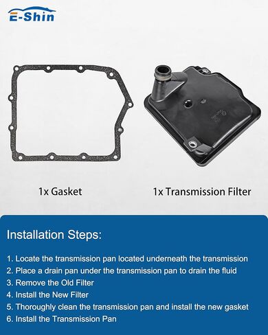 فلتر ناقل الحركة الأوتوماتيكي 62TE مع مجموعة حشية متوافقة مع كرايسلر تاون آند كانتري 200 دودج جراند كارافان أفينجر رام C/V بروماستر يستبدل # 68018555AA FT1240 58128 in Kuwait
