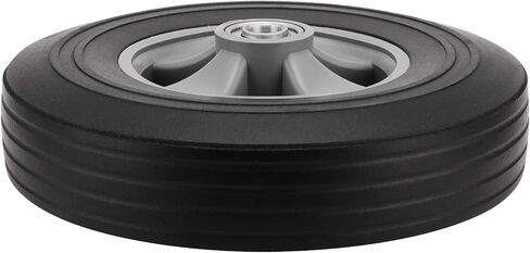 MOUYAT 2 PCS 10 x 2 Inch Hand Truck Wheel, 5/8 Inch Axle Flat Free Solid Rubber Replacement Tires, Flat Proof Solid Rubber Dolly Wheels for Hand Cart, Compressor, Gray/Black, 330 lbs Capacity in Saudi Arabia
