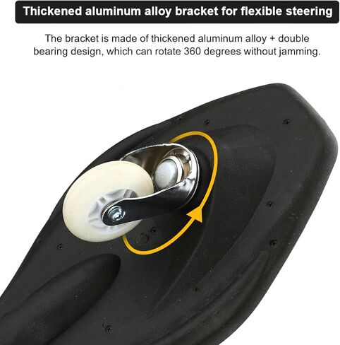 YEYGRIEM Rip Stick Skateboard, Compact and Lightweight Ripstick Deluxe Junior Caster Board with Illuminating Wheels and 360 Degree Casters for More Excitement and Fun for Adults, 29.1"*7.4" in Saudi Arabia