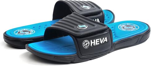 FUNKYMONKEY Men's Slide Sandals with Adjustable Upper and Comfort Quick-Dry Footbed Beach Shower Slippers in Kuwait