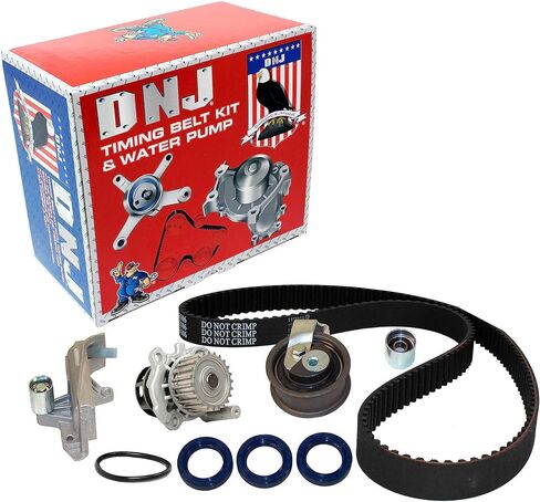 طقم حزام التوقيت DNJ TBK800DWP مع مضخة مياه لـ 2001-2006 / Audi، Volkswagen / A4، A4 Quattro، Passat / 1.8L / DOHC / L4 / 20V / 1781cc / AMB، AWM in Saudi Arabia