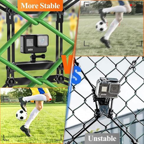 Fence Mount - Action Camera Aluminum Fence Mount Compatible with GoPro, Phones, Digital Camera, Fence Clip for Recording Baseball, Softball, Football Games in Saudi Arabia