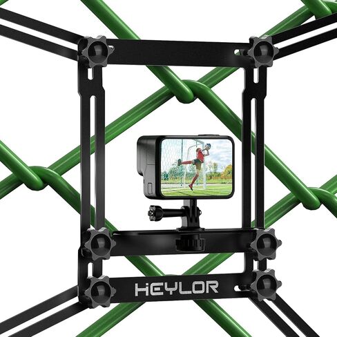 حامل سياج - حامل سياج من الألومنيوم لكاميرا الحركة متوافق مع GoPro، والهواتف، والكاميرا الرقمية، ومشبك السياج لتسجيل البيسبول، والكرة اللينة، وألعاب كرة القدم in Saudi Arabia