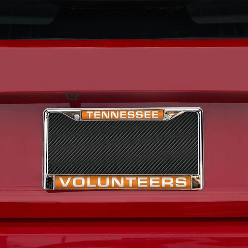 Rico Industries NCAA Tennessee Volunteers Orange Chrome Laser License Frame 12" x 6" in Saudi Arabia