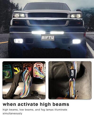 6 وحدات تعديل عالية، وحدة لأضواء الضباب جنرال موتورز ذات العوارض المنخفضة والعوارض العالية تضيء في وقت واحد متوافقة مع 2007-2021 تشيفي سيلفرادو جي إم سي سييرا 1500/2500/3500 in Kuwait