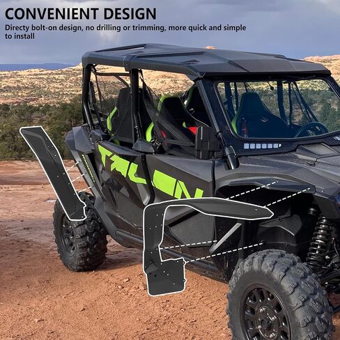 Wider Fender Flares Extensions for Talon 1000 1000x4 19-24, Combined Front and Rear Mud Guard Mud Flaps for Honda Talon 1000X 1000R 1000X4 2019-2024 Accessories, Replacement 0SF70-HL6-A01 in Kuwait