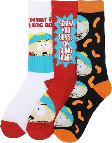 Bioworld South Park Eric Cartman 3-Pair Men's Athletic Crew Socks in Saudi Arabia