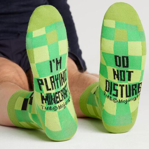 Minecraft Mens Socks Pack of 5 Calf Socks for Men Teenagers - Soft Breathable Work Sports Casual Size 7-10 Gifts for Him in Saudi Arabia