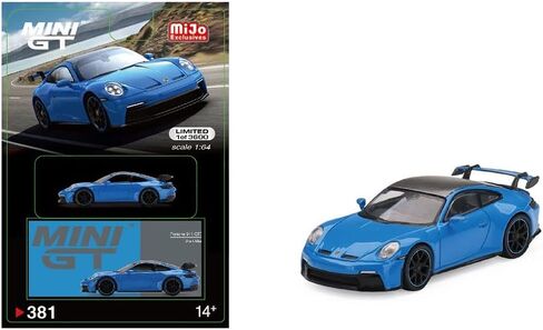 نموذج سيارة مصغر حقيقي متوافق مع بورش 911 (992) GT3 Shark إصدار محدود 1/64 Diecast Model Car MGT00381 in Kuwait