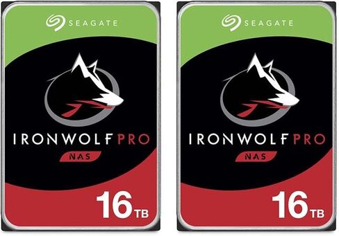 Seagate IronWolf Pro 16TB SATA III 3.5" Internal NAS Hard Drive, 7200 RPM, 2-Pack in Saudi Arabia