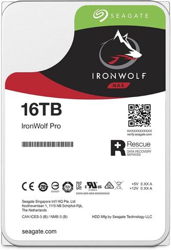 Seagate IronWolf Pro 16TB SATA III 3.5" Internal NAS Hard Drive, 7200 RPM, 2-Pack in Saudi Arabia