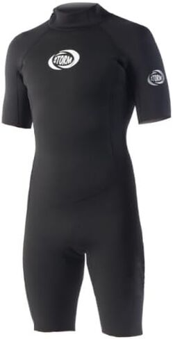 Storm Junior Black Shorty Wetsuit, Spring Flatlock BZ - 2mm Back Zip, Short Sleeve, Summer Suit BZ 2/2mm SBR + 100% Poly Lining – Boys/Girls, Kids, Childs, Surf, Swim, Bodyboard, Snorkel, Scuba in Saudi Arabia