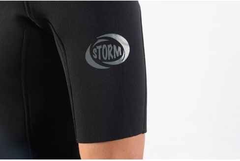 Storm Junior Black Shorty Wetsuit, Spring Flatlock BZ - 2mm Back Zip, Short Sleeve, Summer Suit BZ 2/2mm SBR + 100% Poly Lining – Boys/Girls, Kids, Childs, Surf, Swim, Bodyboard, Snorkel, Scuba in Saudi Arabia