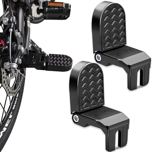 SYKSOL 1 Pair 10MM U Slot Bicycle Folding Foot Pegs, Bicycle Backseat Pedal, Mountain Bike Non-Slip Rear Wheel Pedal in Saudi Arabia
