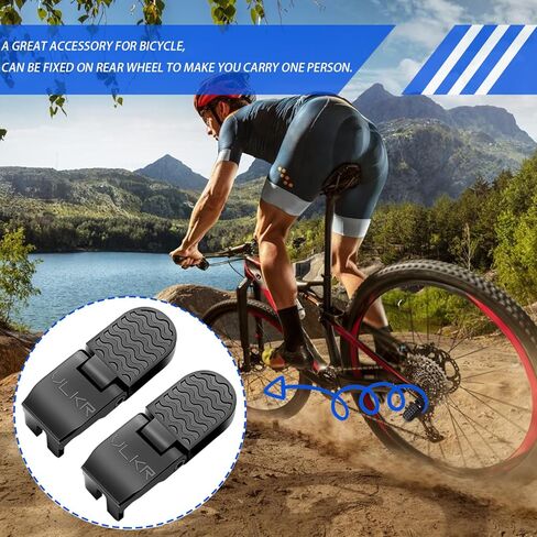 SYKSOL 1 Pair 10MM U Slot Bicycle Folding Foot Pegs, Bicycle Backseat Pedal, Mountain Bike Non-Slip Rear Wheel Pedal in Saudi Arabia