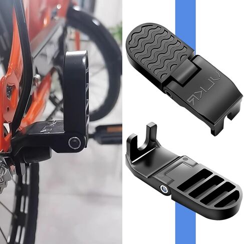 SYKSOL 1 Pair 10MM U Slot Bicycle Folding Foot Pegs, Bicycle Backseat Pedal, Mountain Bike Non-Slip Rear Wheel Pedal in Saudi Arabia
