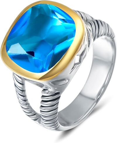 جوهرة الملتوية سلك كابل اثنين من لهجة Cusion قطع تشيكوسلوفاكيا بيان حلقة مصمم مستوحاة موضة الحب العتيقة النساء المجوهرات هدية in Kuwait