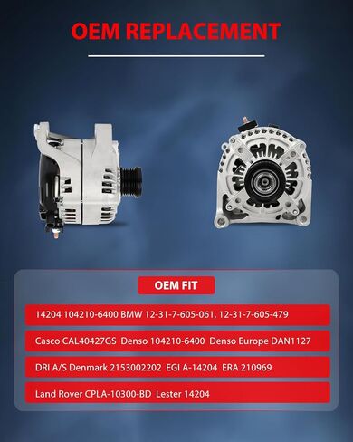 cciyu Alternators 14204 Fit for 2014-2016 for BMW for 228i,2015-2016 for BMW for 228i xDrive,2013-2018 for BMW for 320i,2013-2018 for BMW for 320i xDrive,2012-2016 for BMW for 328i in Saudi Arabia