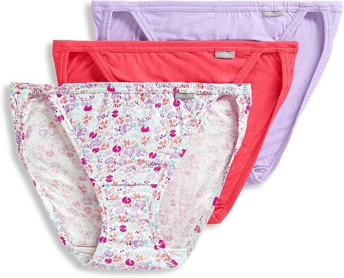 Jockey Women's Underwear Elance String Bikini - 3 Pack, Digital Lavender/Floral Pop/Tulipa, 7 in Saudi Arabia