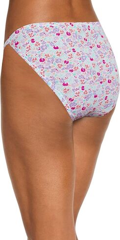 Jockey Women's Underwear Elance String Bikini - 3 Pack, Digital Lavender/Floral Pop/Tulipa, 7 in Saudi Arabia